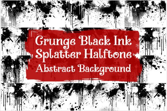 Download Abstract Black Paint Splatter Halftone - Premium Resources