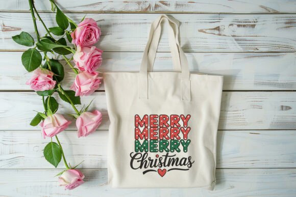 Download Festive Polka Dot "Merry Merry Merry Christmas" Embroidery Design - Premium Bundle